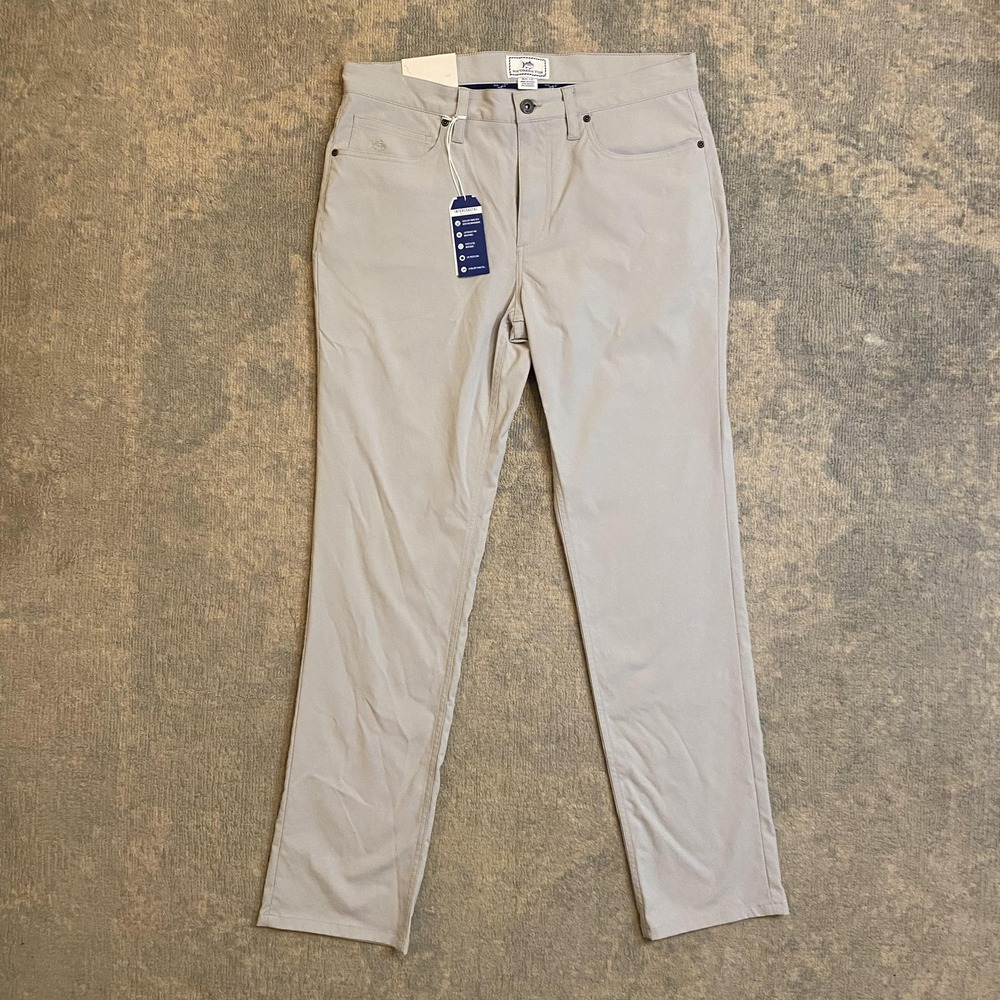 Southern Tide Pants Mens 33x32 Gray Intercoastal 5 Pocket Performance Stretch